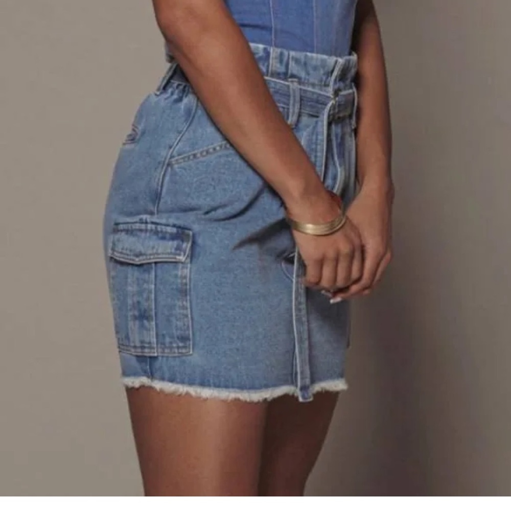 JLUXLABEL Denim Mini Skirt (L) - Picture 4 of 5